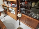 Walnut & Brass Floor Lamp w/ Atomic Shade