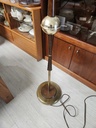 Walnut & Brass Floor Lamp w/ Atomic Shade