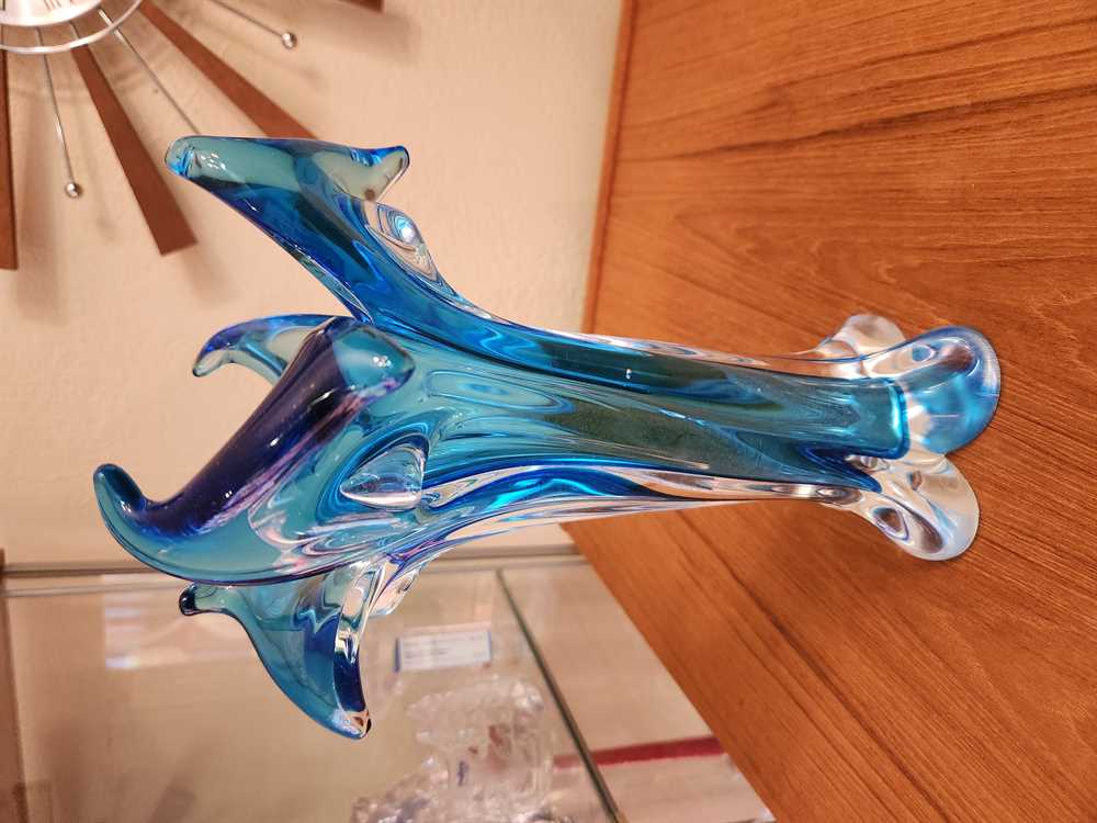 Blue Lorraine Glass Vase