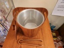 Made in Japan Teak Ice Bucket With Tongs