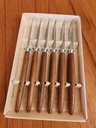 Set of 6 Geilo Norway Teak Handled Stainless Butter Knives