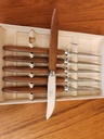 Set of 6 Geilo Norway Teak Handled Stainless Butter Knives