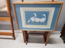 Elizabeth Brownd Blue Ribbon Geese TV Trat Sey of 4