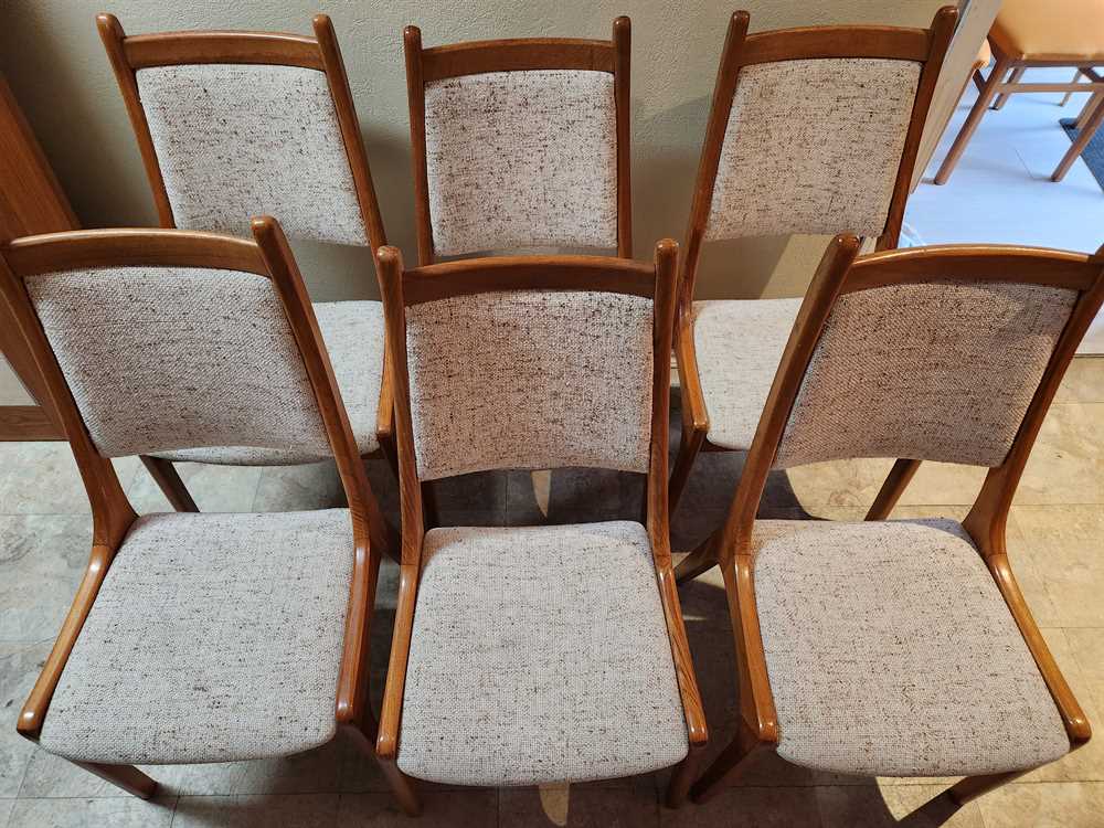 Set of 6 Nordic Furniture Teak Mid-Back Dining Chairs
