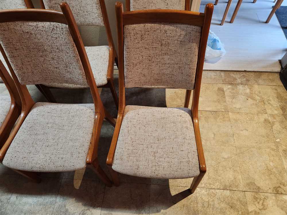 Set of 6 Nordic Furniture Teak Mid-Back Dining Chairs
