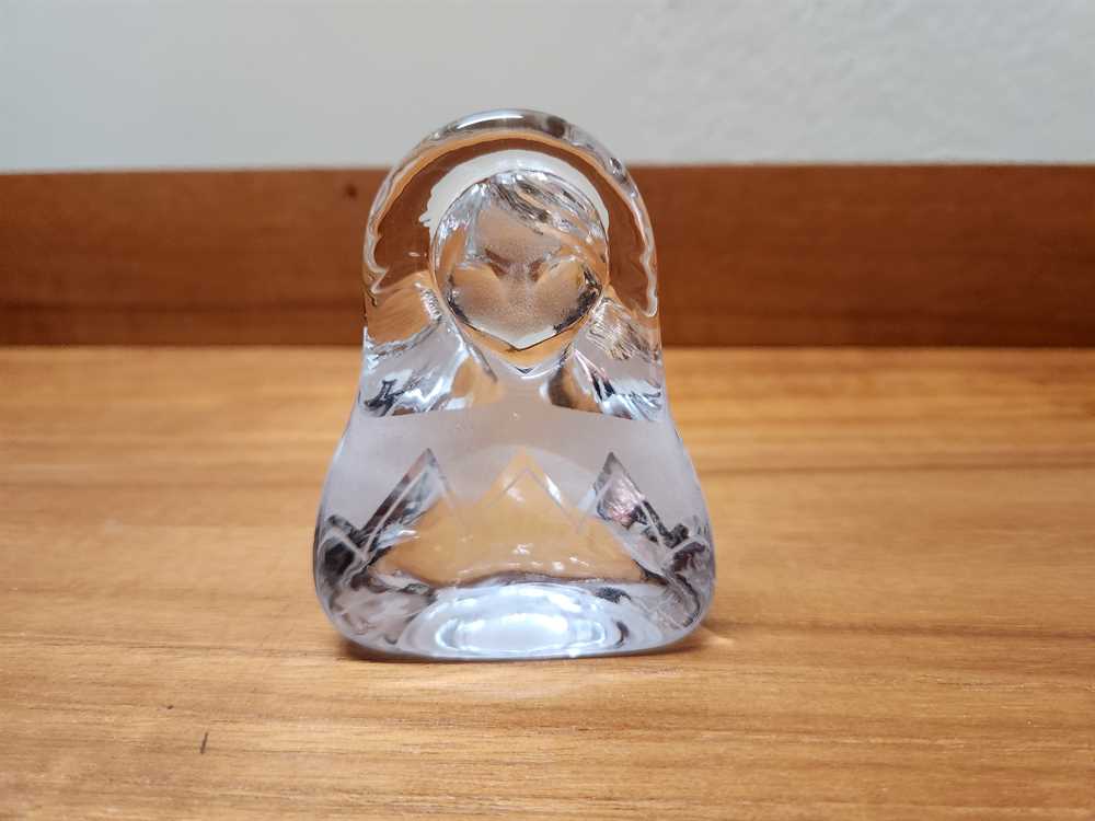 Royal Krona Sweden Small Inuit Girl Paperweight - Signed by Mats Jonasson