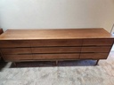 Large 9 Drawer Walnut Dresser