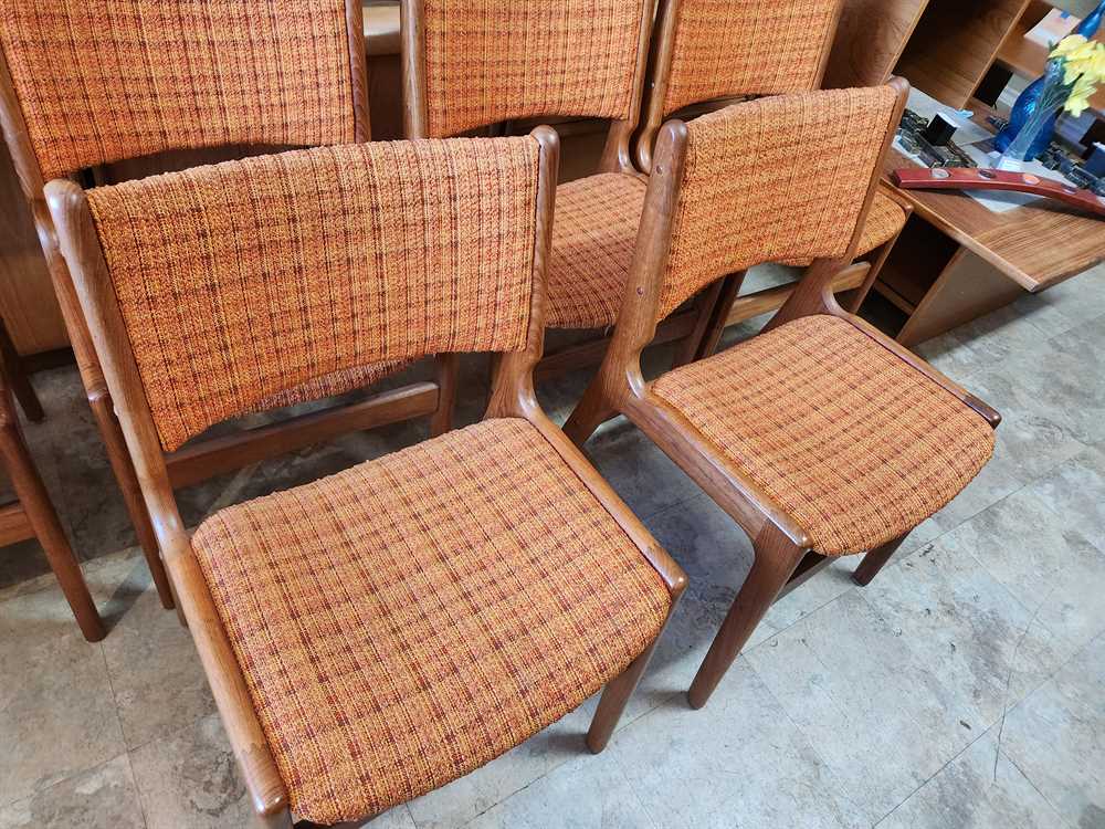 Set of 6 Teak Dining Chairs by Erik Buch for Anderstrup Mobelfabrik