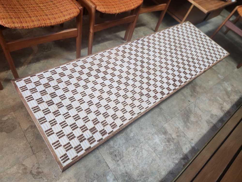Teak and Tile Coffee Table
