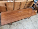 Teak Surfboard Coffee Table w/ Undershelf Model 1070
