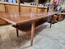 Teak Surfboard Coffee Table w/ Undershelf Model 1070
