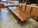 Teak Surfboard Coffee Table w/ Undershelf Model 1070