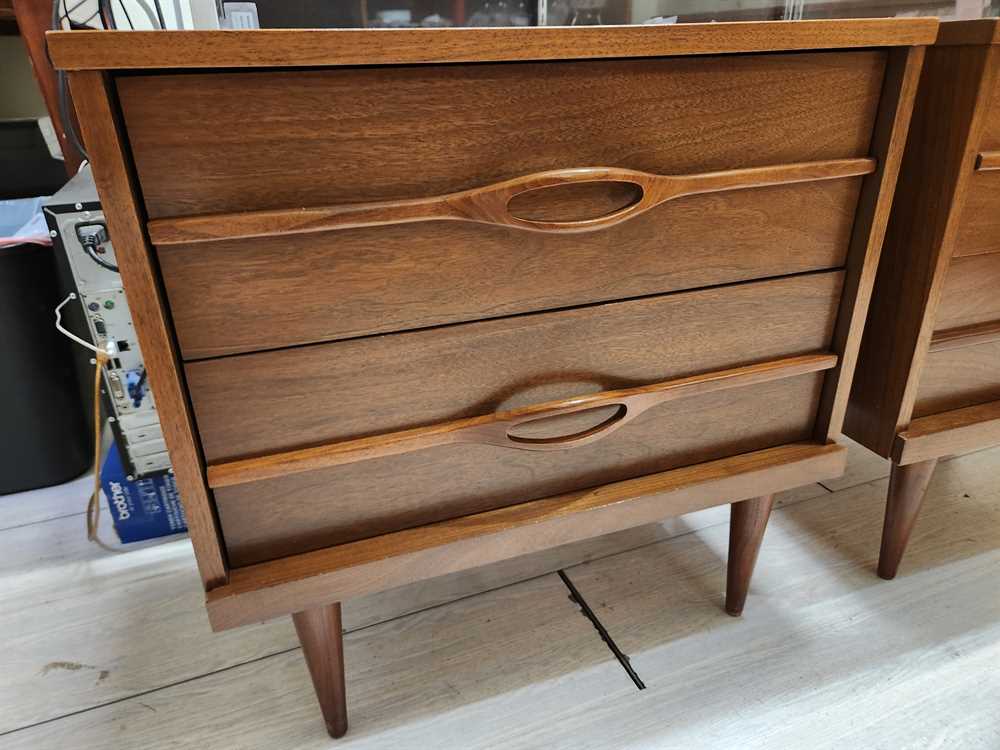 Pair of MCM Walnut Nightstands