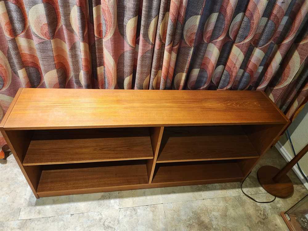 Horizontal Teak Bookcase