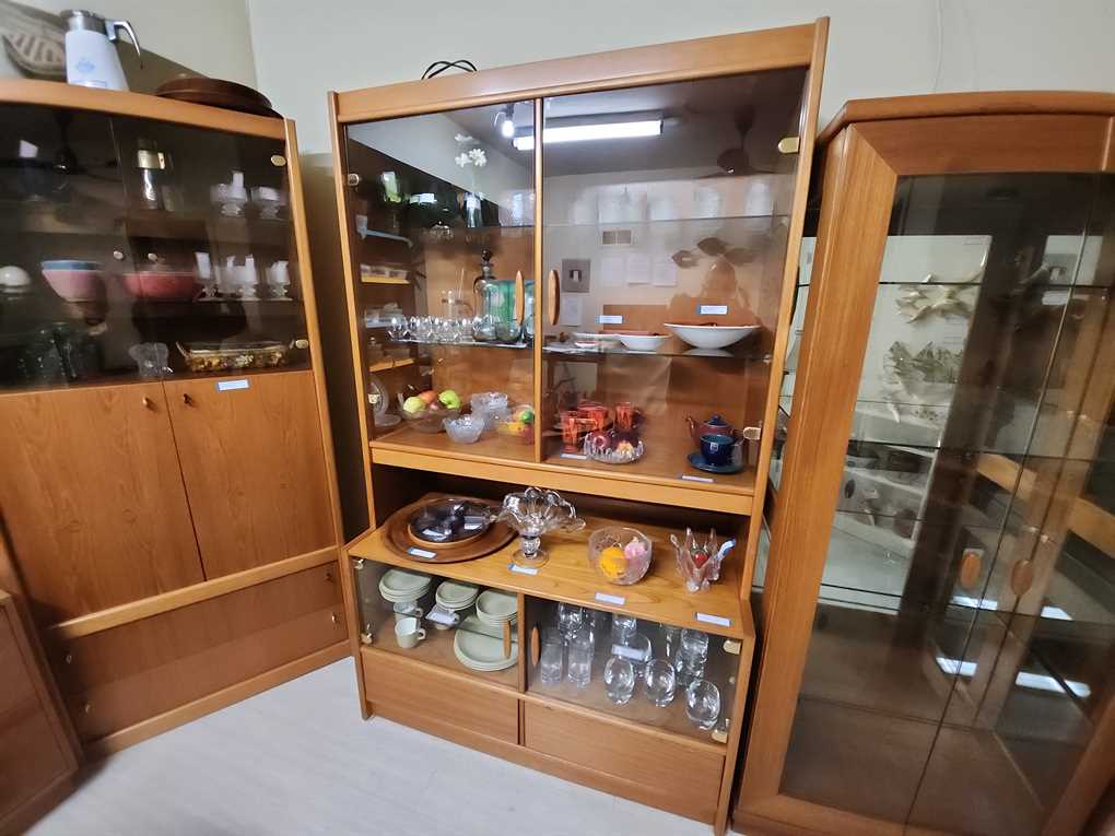 Danish Teak Display Cabinet / Wall Unit