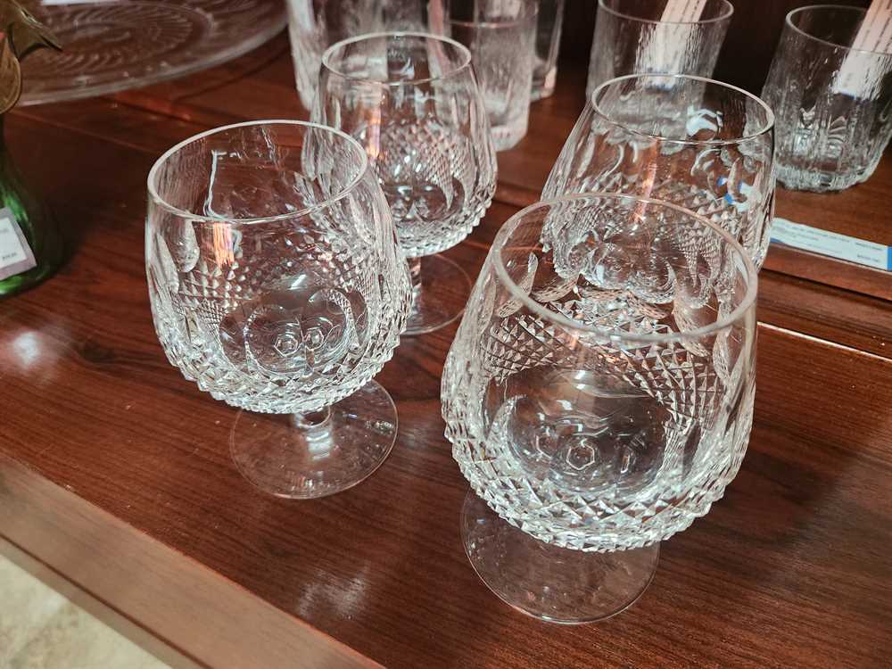 Set of 4 Waterford Crystal "Colleen" Brandy Snifter Glasses