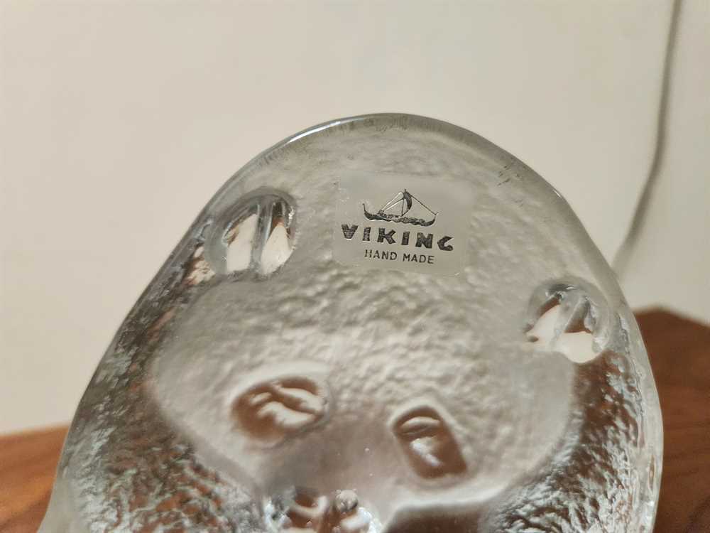 Viking Glass Panda Bear Paperweight