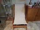 Teak Rocking Sling  Deck Chair