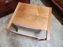 Danish Teak Magazine Table Side Table (On Wheels)