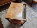 Danish Teak Magazine Table Side Table (On Wheels)