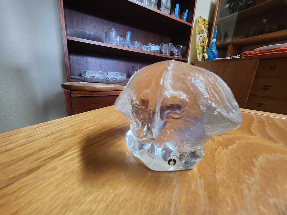 Pukeberg Sweden Elephant Glass Sculpture