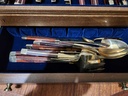 Vintage 1960s Jean Claude  Bronze and Rosewood 65 Piece Cutlery Set.  Made for American Express