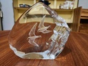 Mats Jonasson Large "Swallows"  Paperweight Signed and Numbered