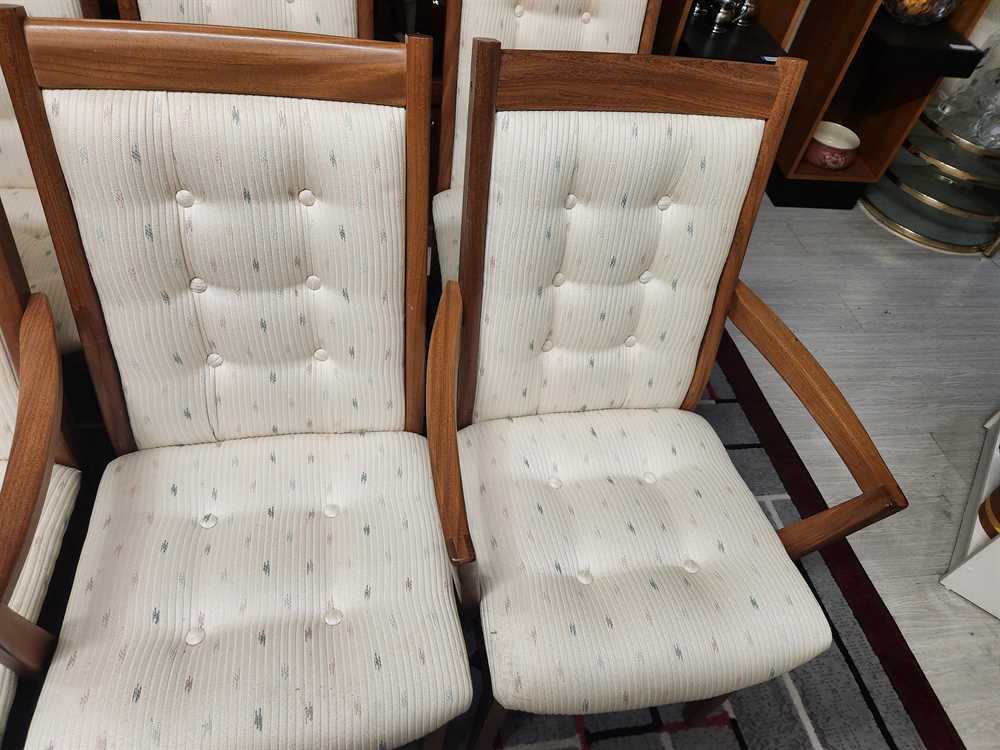 Nordic Furniture Canada Teak Highback Dining Chairs - Set of 6  w/ 2 Armchairs