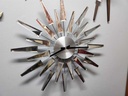 Retro Starburst Atomic Mirror Clock