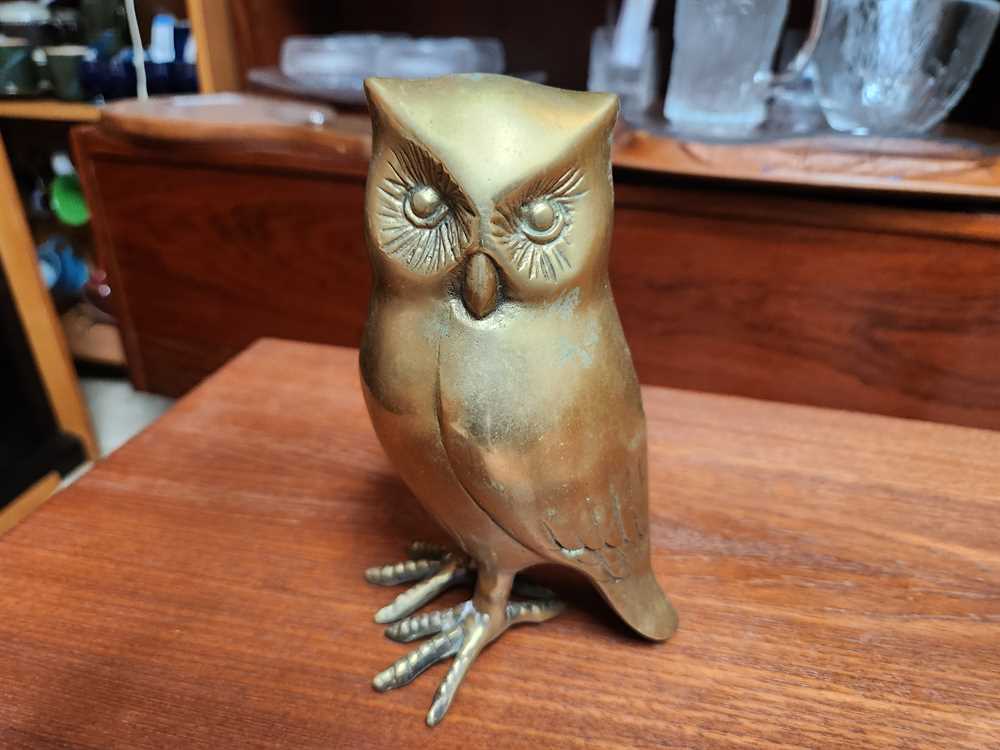 Large Brass Owl