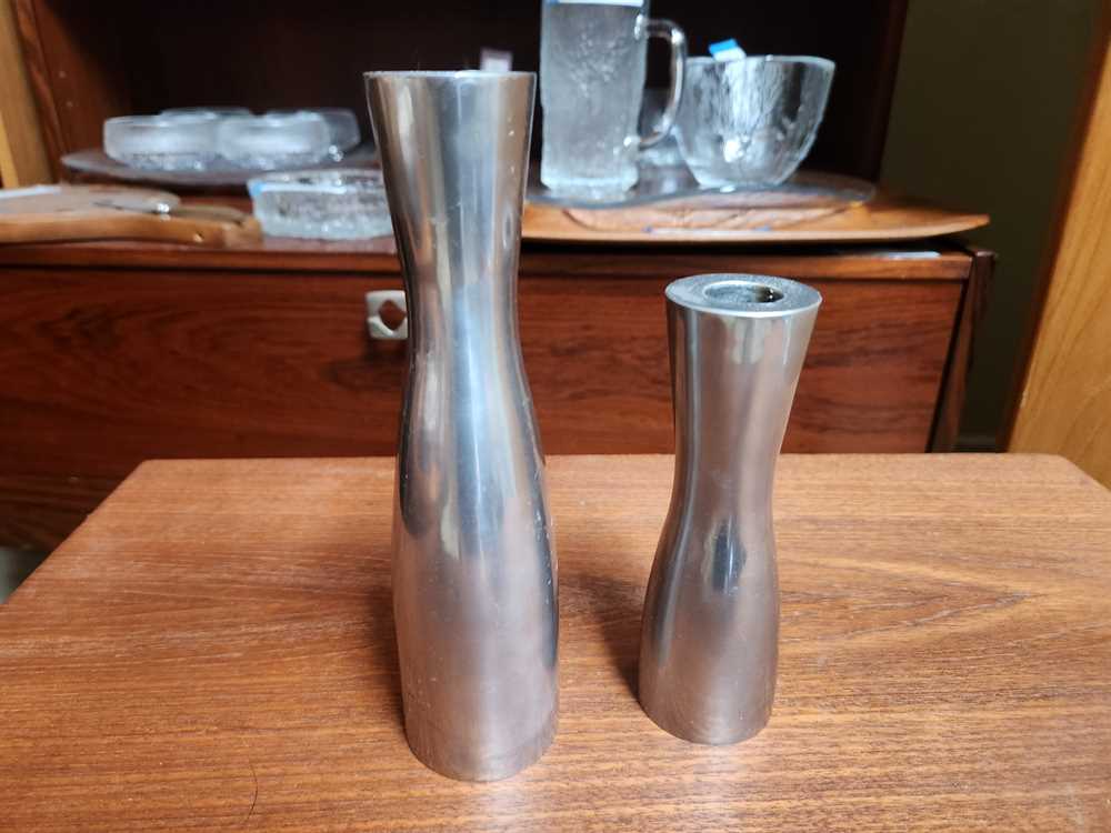 Pair of Steel 1980's Votive Holders by Erika Pakham for Ikea