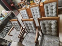 RS Associates Set of 4 Teak Highback Dining Chairs