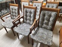 RS Associates Set of 4 Teak Highback Dining Chairs