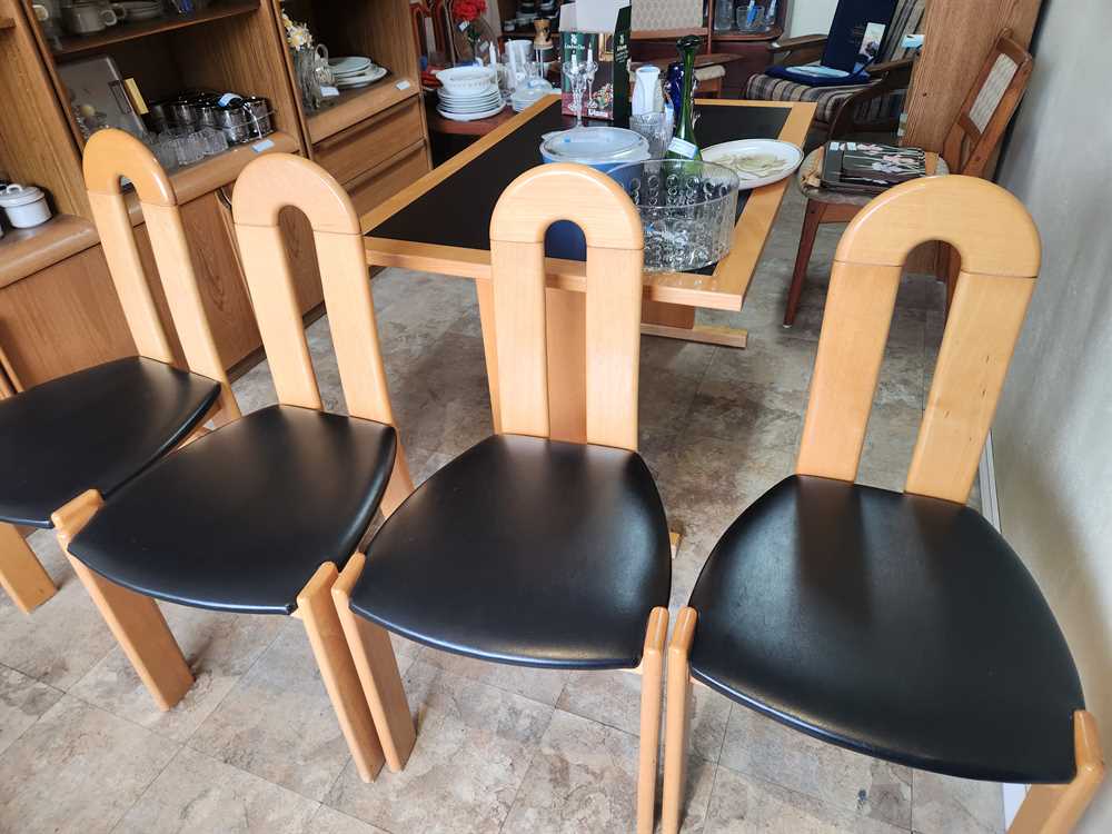 Set of 4 Italian Beech Dining Chairs