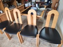 Set of 4 Italian Beech Dining Chairs