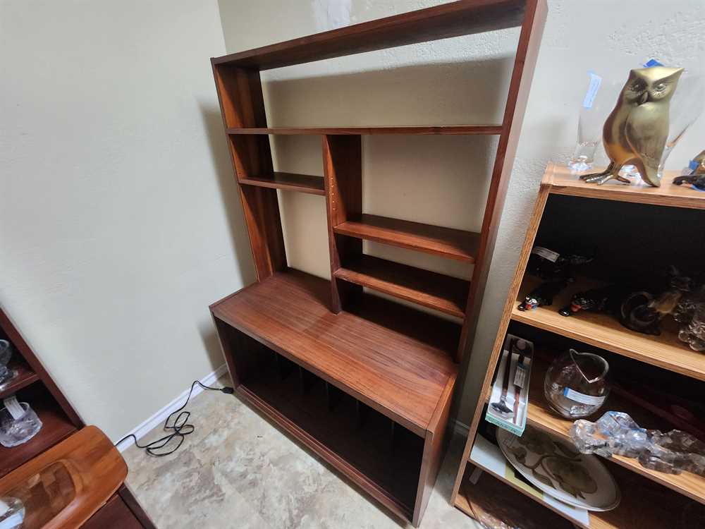 Teak Record Player Stand w/ Bookshelf - Made In Edmonton