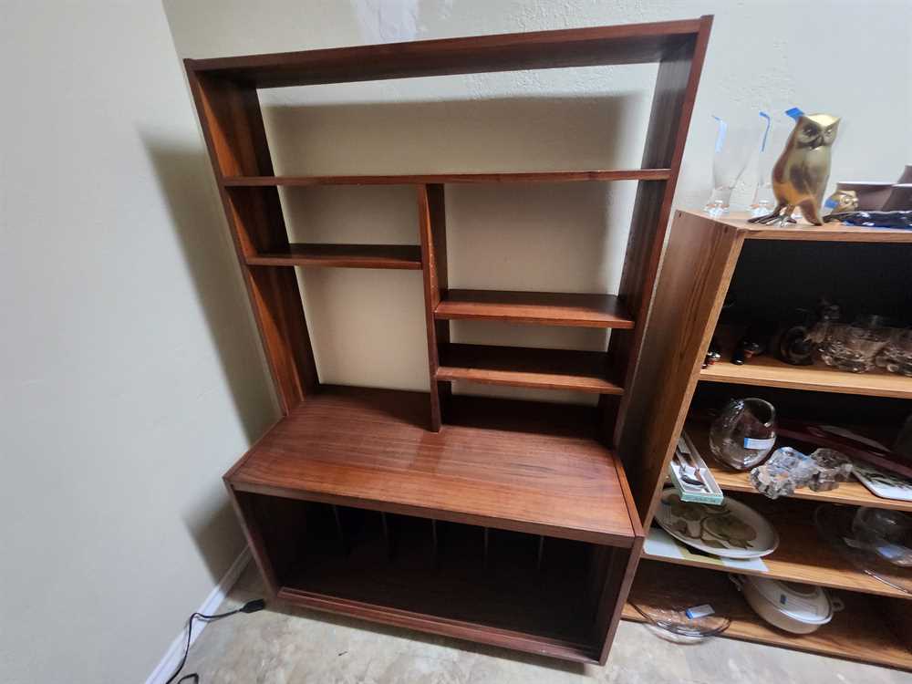 Teak Record Player Stand w/ Bookshelf - Made In Edmonton