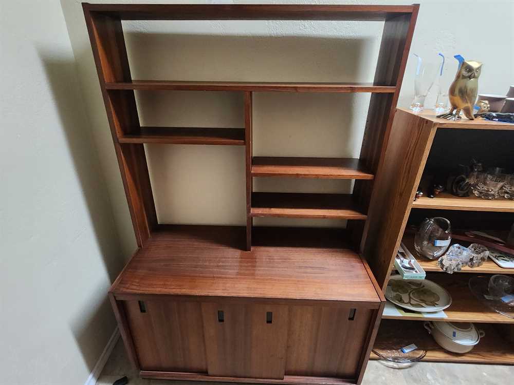 Teak Record Player Stand w/ Bookshelf - Made In Edmonton