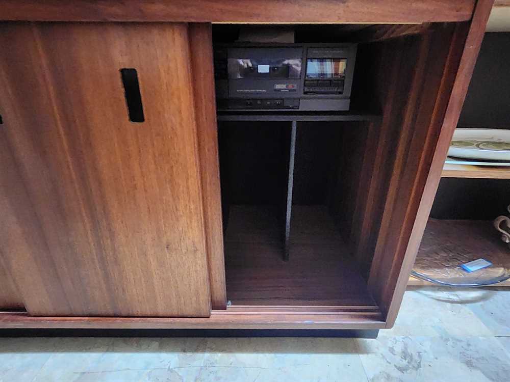 Teak Record Player Stand w/ Bookshelf - Made In Edmonton