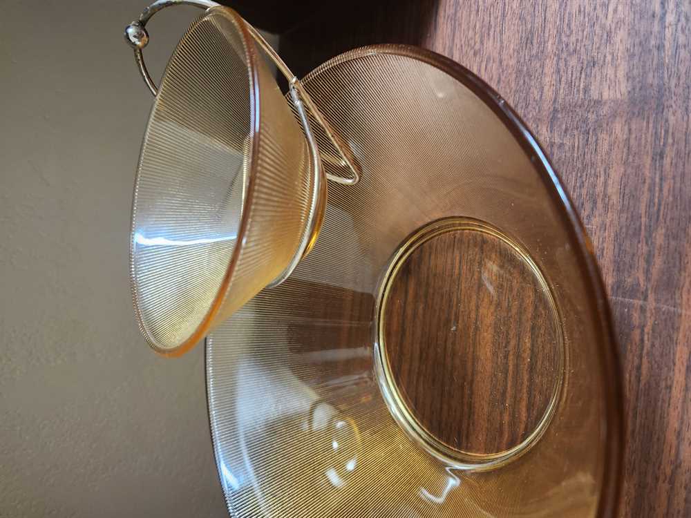 1950's Federal Glass Amber Chip and Dip Bowl Set