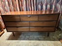 Victoriavile Walnut 7 Drawer Lowboy Dresser