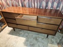 Victoriavile Walnut 7 Drawer Lowboy Dresser