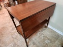 Afrormosia (African Teak) Serving Cart w/ Leaves by Fyne Ladye  of Banbury UK