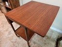 Afrormosia (African Teak) Serving Cart w/ Leaves by Fyne Ladye  of Banbury UK