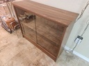 Vintage Pecan Finish Display Cabinet by Modular 5 Mfg Winnipeg