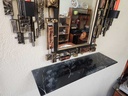 Syroco Brutalist Mirror, Shelf and Votive Holder Set - Complete