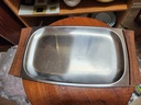 Large Teak and Stainless Serving Tray