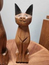 Pair of Teak Siamese Cats