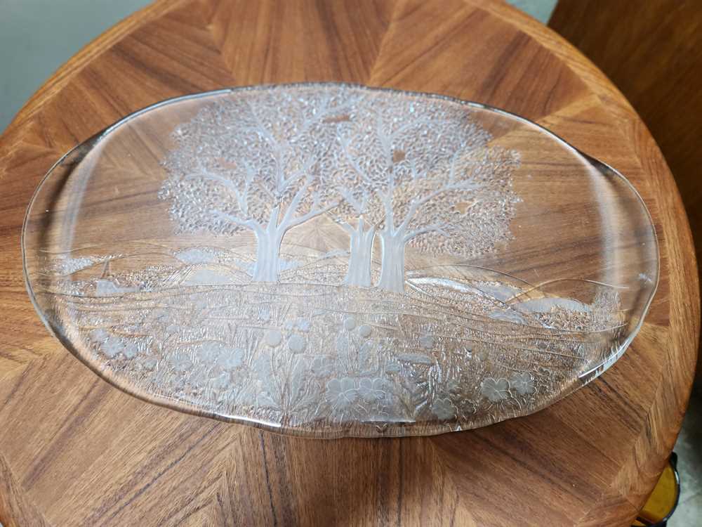 Kosta Boda Platter "Pastoral Trees"