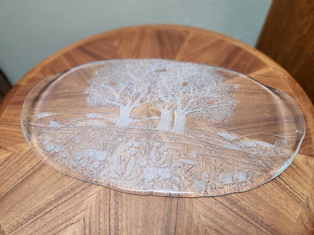 Kosta Boda Platter "Pastoral Trees"